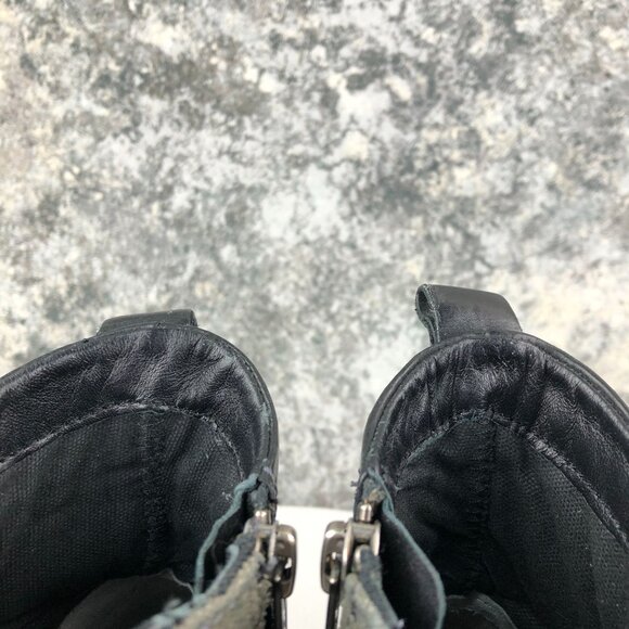 Keen Women's Size 6 Morrison Black Leather Wraparound Buckle Ankle Booties Boots - Picture 4 of 13